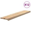 vidaXL Stair Treads 12 pcs Untreated 120x30x2 cm Solid Wood Oak
