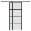 vidaXL Sliding Door with Hardware Set 90x205 cm ESG Glass&Aluminium