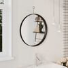 vidaXL Hanging Mirror with Hook Black 50 cm
