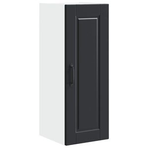 vidaXL Wall Cabinet PORTO Black 30 x 31 x 80 cm Engineered Wood
