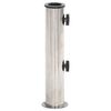 vidaXL Parasol Base for &Oslash;38/48 mm Pole Silver Stainless Steel