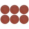 vidaXL Stepping Stone 6 pcs Red &Oslash; 44 x 2 cm Rubber