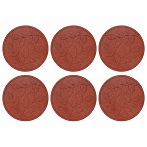 vidaXL Stepping Stone 6 pcs Red &Oslash; 44 x 2 cm Rubber