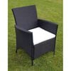 vidaXL 9 Piece Outdoor Dining Set with Cushions Poly Rattan Black