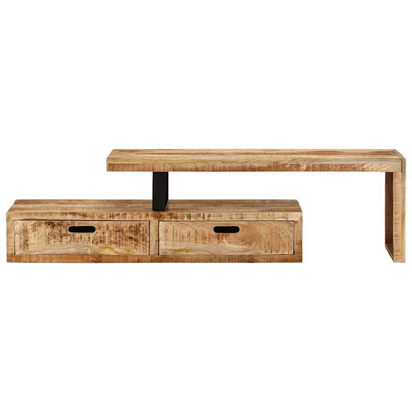 vidaXL TV Stand (118-200)x30x40 cm Solid Wood Mango