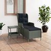 vidaXL 2 Piece Garden Lounge Set with Cushions Poly Rattan Light Grey