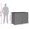 vidaXL Double Wheelie Bin Shed Poly Rattan Anthracite 148x77x111 cm