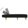 vidaXL Chaise Longue Black Fabric