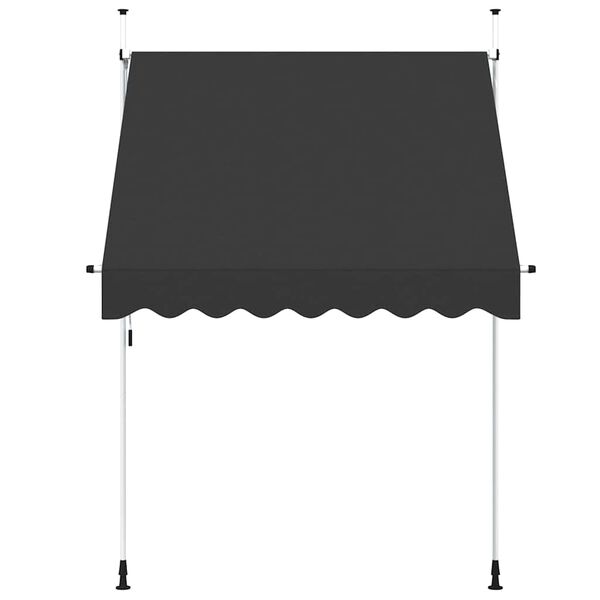 vidaXL Manual Retractable Awning 200 cm Anthracite