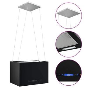 vidaXL Hanging Island Range Hood Touch Sensor LCD 55cm Steel