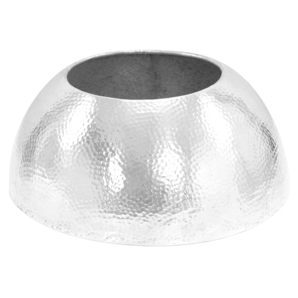 vidaXL Coffee Table Hammered Aluminium 70x30 cm Silver