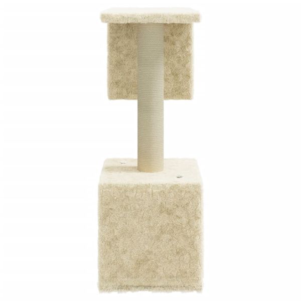 vidaXL Cat Tree with Sisal Scratching Posts Cream 60 cm