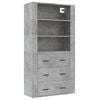 vidaXL Highboard Concrete Grey Engineered Wood