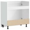 vidaXL Sink Base Cabinet "Porto" High Gloss White 80x46x81.5 cm Engineered Wood