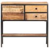 vidaXL Sideboard 85x30x80 cm Rough Mango Wood
