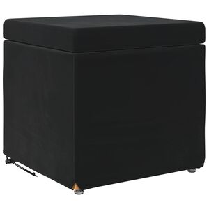 vidaXL Stool Black 41 x 41 x 40 cm Velvet and Engineered Wood