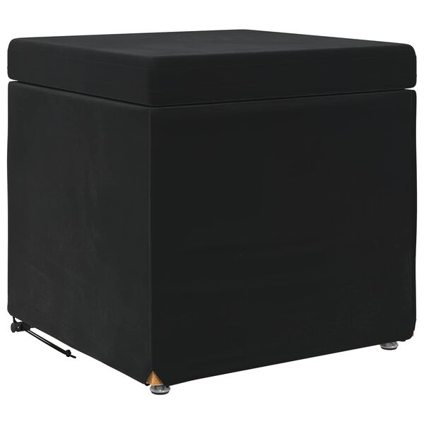 vidaXL Stool Black 41 x 41 x 40 cm Velvet and Engineered Wood