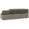 vidaXL 3 Piece Garden Lounge Set with Cushions Grey Poly Rattan