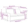 vidaXL Sofa 2 pcs Black 182 x 80 x 82 cm Fabric