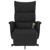 vidaXL Massage Recliner Chair with Footrest Black Faux Leather