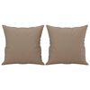 vidaXL 2 Piece Sofa Set with Pillows Cappuccino Faux Leather