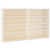 vidaXL Wooden Collector's Display Case with Doors 60x8.5x37cm