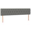 vidaXL Headboards Dark Grey 200x7x78/88 cm Fabric
