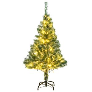 vidaXL Artificial Christmas Tree 150 LEDs & Flocked Snow 150 cm