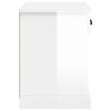 vidaXL Bedside Cabinets 2 pcs High Gloss White 43x36x50 cm