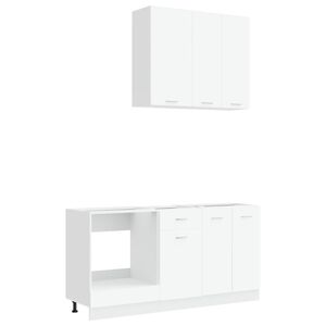 vidaXL Kitchen Unit LYON 5 pcs White Engineered Wood
