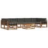 vidaXL Outdoor Sofa Set with Cushion 8 pcs Natural and Anthracite
