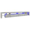 vidaXL TV Cabinet with LED Lights Concrete Grey 290x36,5x40 cm