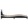 vidaXL Bed Frame without Mattress "Zadar" Black and White 90x190 cm Fabric