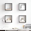 vidaXL Wall Cube Shelves 4 pcs High Gloss Grey 26x15x26 cm