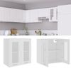 vidaXL Hanging Glass Cabinet Lyon White 60x31x60 cm Engineered Wood