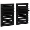 vidaXL Wall-mounted Bedside Shelves 2 pcs Black Solid Wood Pine
