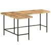 vidaXL Desk 165x110x77 cm Solid Wood Mango and Iron