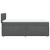 vidaXL Box Spring Bed with Mattress Dark Grey King Single Fabric