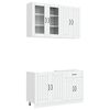 vidaXL Kitchen Unit LUCCA 4 pcs White Engineered Wood