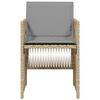 vidaXL Garden Chairs with Cushions 4 pcs Mix Beige Poly Rattan