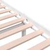 vidaXL Bed Frame without Mattress White Solid Wood 135x190 cm Double Double