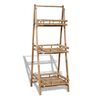 vidaXL Plant Stand | Natural Bamboo | 3-Tier | Foldable | Plant Stand