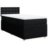 vidaXL Box Spring Bed with Mattress Dark Grey King Single Fabric