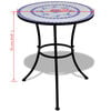 vidaXL Bistro Table Blue and White 60 cm Mosaic