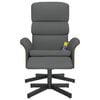 vidaXL Massage Recliner Chair with Footstool Dark Grey Fabric
