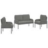 vidaXL Sofa Sets 3 pcs Dark Grey Plywood
