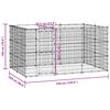 vidaXL Outdoor Dog Kennel Galvanised Steel with Roof 7.26 m²