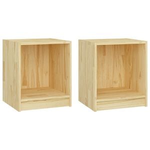 vidaXL Bedside Cabinets 2 pcs 35.5x33.5x41.5 cm Solid Pinewood