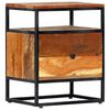 vidaXL Bedside Cabinet 40x30x50 cm Solid Reclaimed Wood and Steel