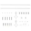 vidaXL Sliding Door Hardware Kit 183 cm Steel White